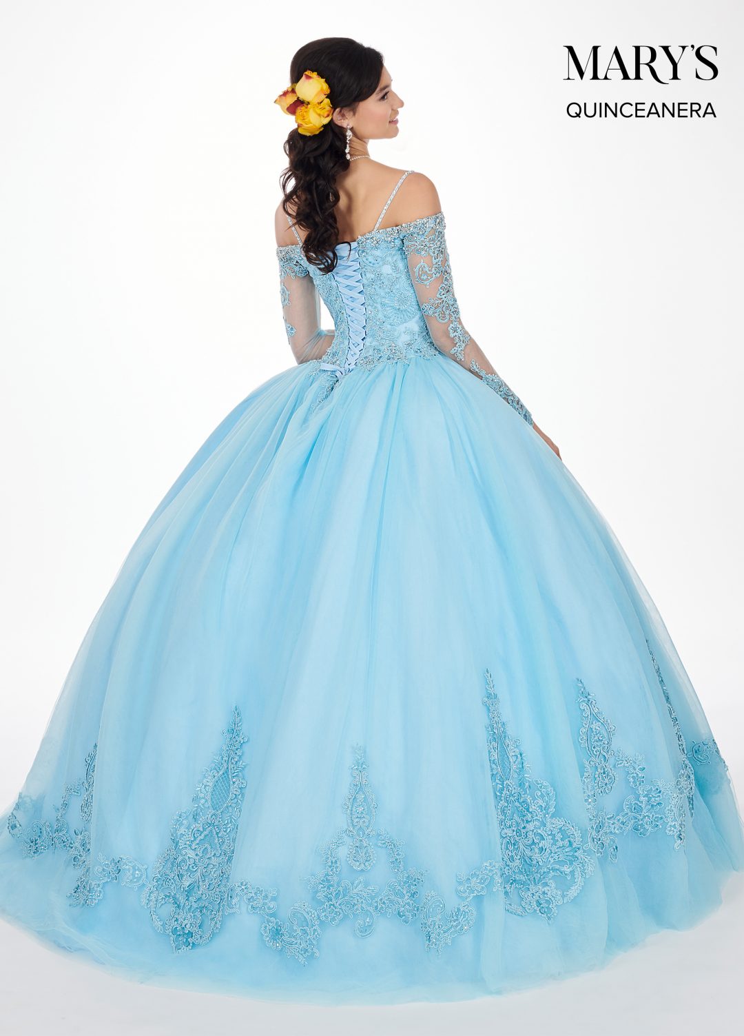 Marys Quinceanera Dresses In Baby Blue Or Blush Color - Toledoz Boutique