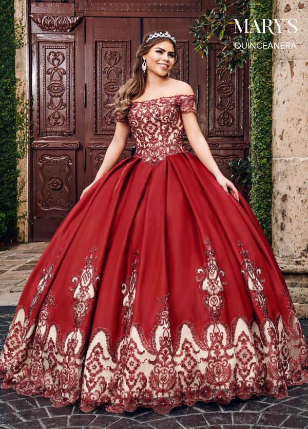 Marys Quinceanera Dresses In Navy/Nude Or Burgundy/Nude Color - Toledoz ...